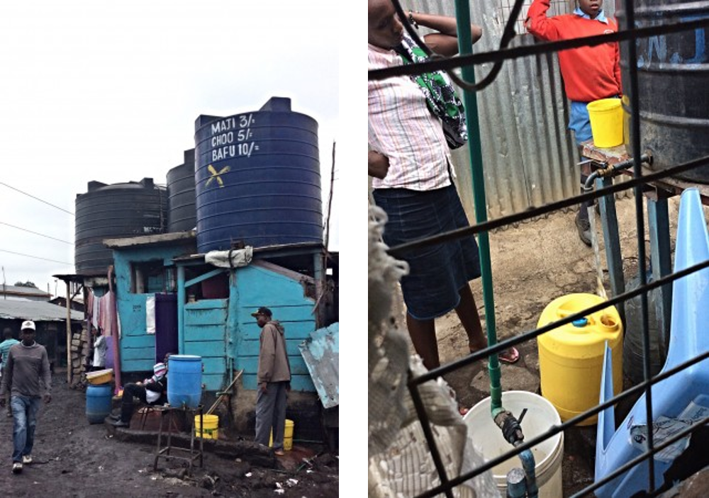informal water vendors selling jerry cans of water in Nairobi. Source: DOUGLAS (2015) 
