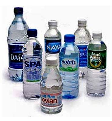 Various brands of bottled water. Source: SDWF (n.y.)