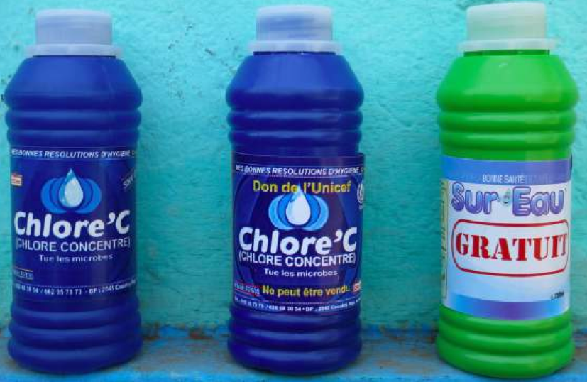 Chlore’C bottles for different buyers. Source: Antenna (2016)