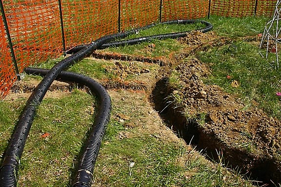 Groundwater recharge in trenches