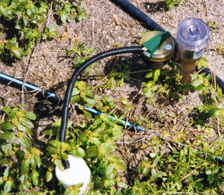 A simple version of a closed loop control system is that of an irrigation controller. A moisture sensor interrupts the irrigation process. When soil-moisture drops below a certain threshold, the sensing device closes the circuit, allowing the controller to power the electrical valve and the irrigation starts. Source: BOMAN et al. (2006)  