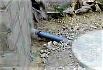 A short tube connects the latrine to an off set pit, which later can be connected to a small-bore sewer. Source: BRANDBERG (2003)  