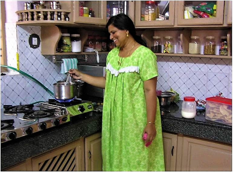 Biogas stove in kitchen, India. Source: FULFORD (2008)