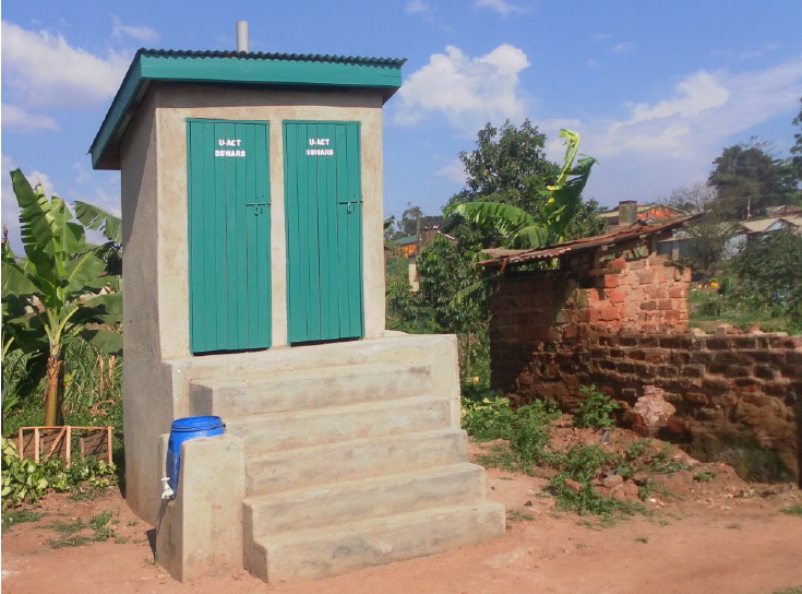 Raised double VIP in a slum area of Kampala, Uganda. Source: LUETHI et al. (2013)