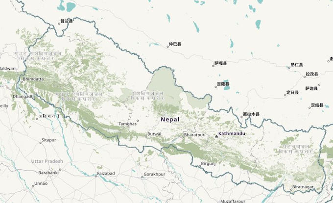 Map of Nepal. Source: OpenStreetMap (2018