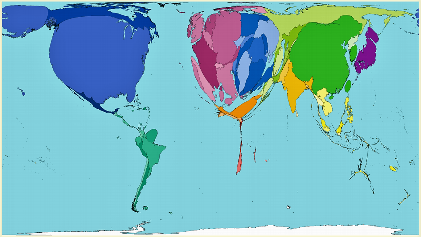 Map of global industrial water consumption. Source: SASI GROUP & NEWMAN (2006) 