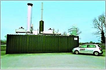 Biogas cogeneration unit produced by SEVA ENERGIE AG in Germany. Source: SCHALLER (2007)